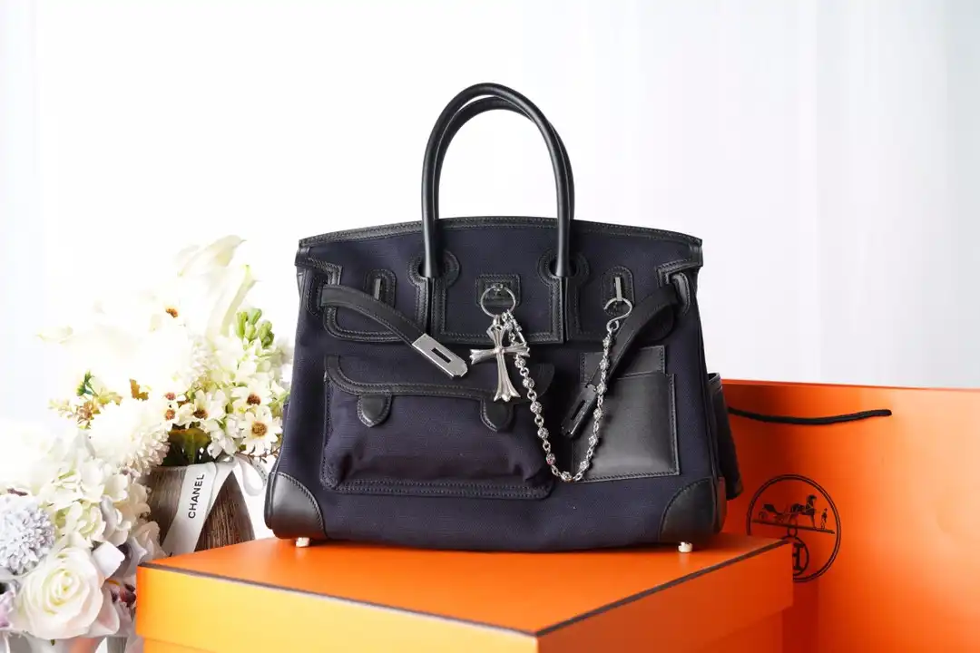 AAA Replica Ru HERMES Cargo Birkin Bag Canvas and Swift 35 0131