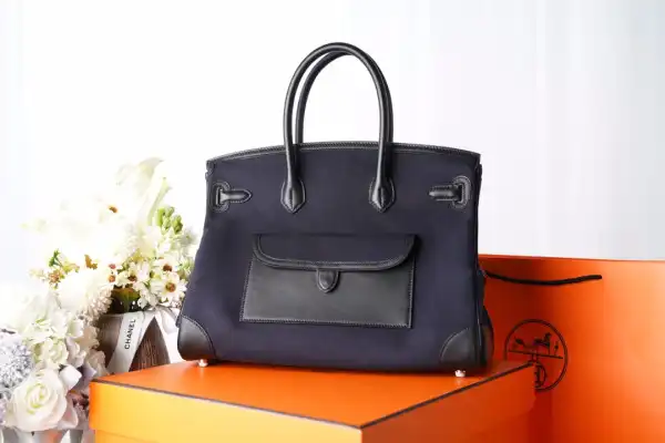 AAA Replica Ru HERMES Cargo Birkin Bag Canvas and Swift 35 0131