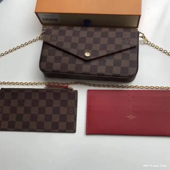 AAA Pruses Bags Vuitton N63032 Pochette Damier Felicie Bag Louis 0207