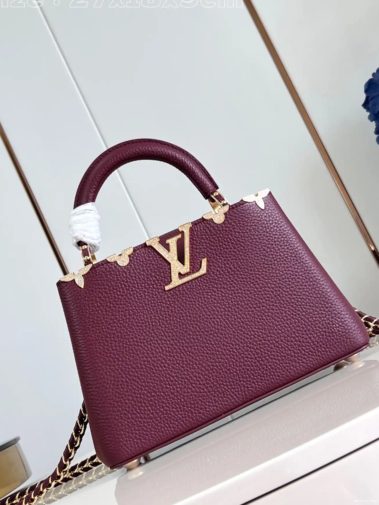 AAA Replica Ru VUITTON CAPUCINES BB-27*18*9CM LOUIS 0211